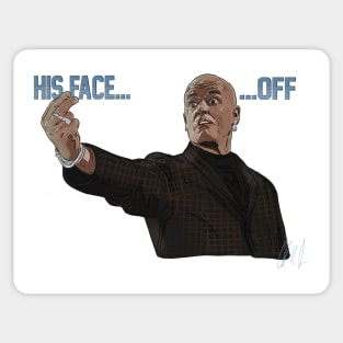 Face/Off: His Face... OFF Sticker